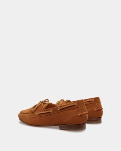 Plume Moccasin in Brown Suede