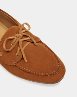 Plume Moccasin in Brown Suede