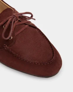 Plume Moccasin in Chestnut Brown Suede