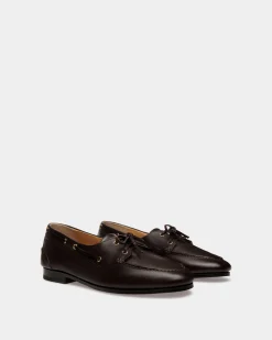 Plume Moccasin in Dark Brown Leather