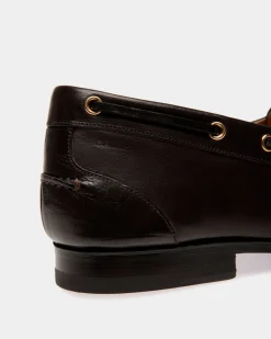 Plume Moccasin in Dark Brown Leather