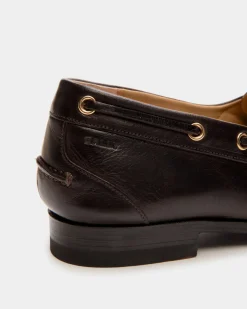 Plume Moccasin in Dark Brown Leather
