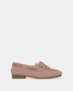 Plume Moccasin in Light Mauve Suede