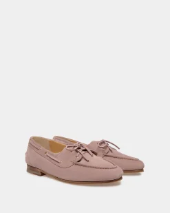 Plume Moccasin in Light Mauve Suede