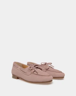 Plume Moccasin in Light Mauve Suede