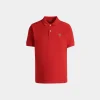 Polo Shirt in Red Cotton