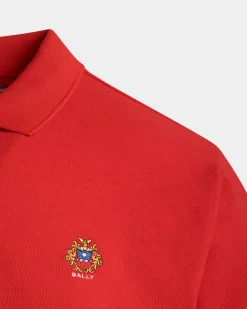 Polo Shirt in Red Cotton