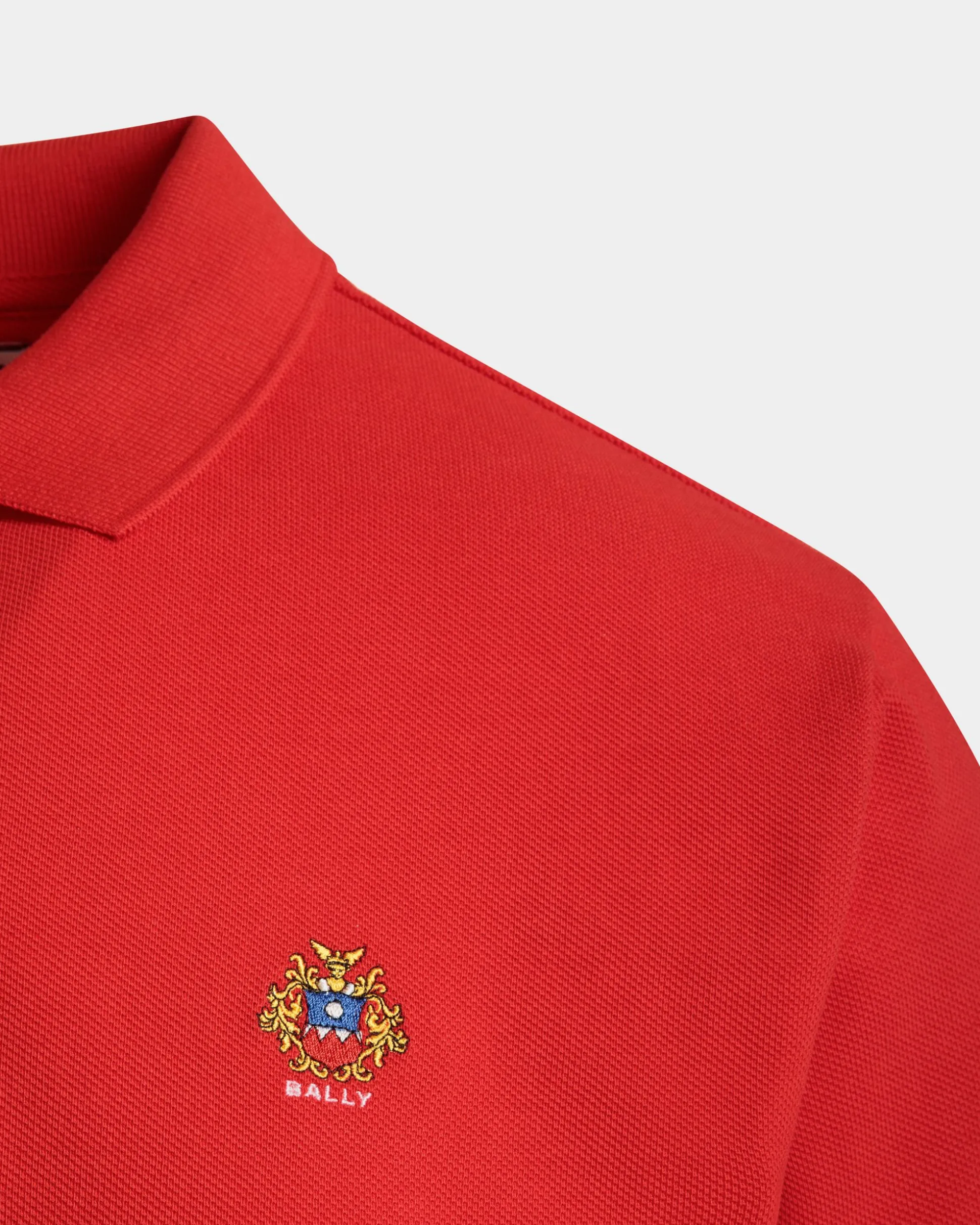 Polo Shirt in Red Cotton