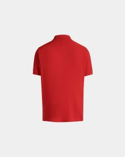 Polo Shirt in Red Cotton