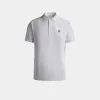 Polo Shirt in White Cotton