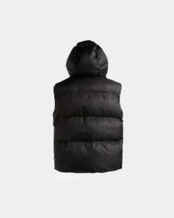 Puffer Gilet in Black Nylon