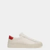 Raise Sneaker In White And Red Leather