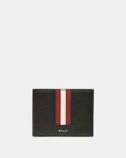 Ribbon Bifold Wallet in Black Leather