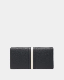 Ribbon Continental Wallet In Midnight Leather