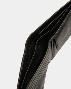 Ribbon ID Coin Wallet In Black Leather