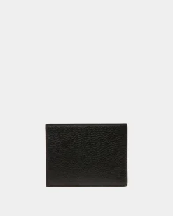 Ribbon Wallet In Black Leather