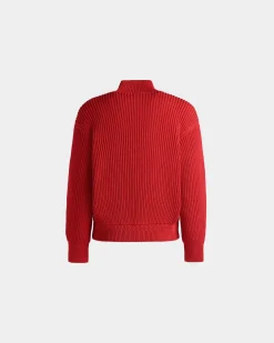 Roll Neck in Candy Red Cotton