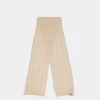 Scarf In Ivory Mohair And Silk