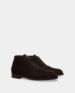 Schoenen Bootie In Ebano Suede Leather