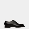 Schoenen Oxford In Black Grained Leather