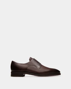 Scribe Novo Derby Shoes In Coffee Leather