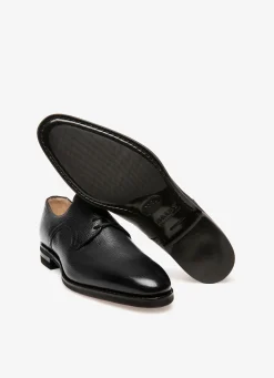 Scribe Novo Derby Shoes In Black Leather