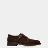Scribe Un Monk-Strap in Ebano Suede