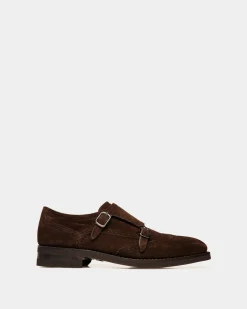 Scribe Un Monk-Strap in Ebano Suede