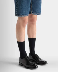 Scribe Un Oxford in Black Leather