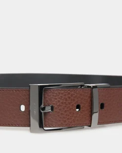 Shiffie 35mm Reversible And Adjustable Belt in Brown And Black Leather