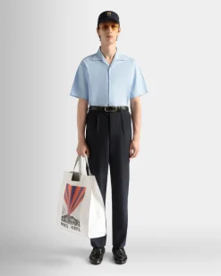 Shirt In Light Blue Cotton