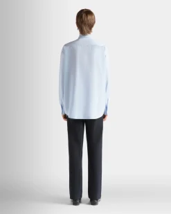 Shirt in Light Blue Cotton