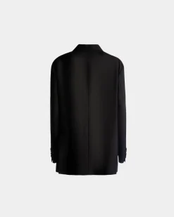 Single-breasted Jacket in Black Wool