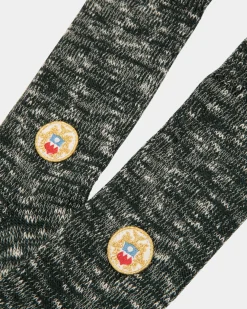 Socks With a Bally Crest Logo in Bottle Green Wool