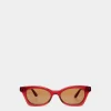 Sue Sunglasses In Red Acetate