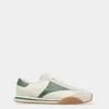 Sussex Sneakers In Dusty White And Kelly Green Leather