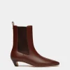 Sylt Bootie In Brown Leather