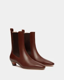 Sylt Bootie In Brown Leather