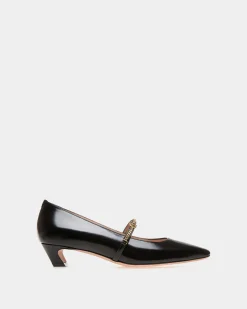 Sylt Mary-Jane Pump In Black Leather
