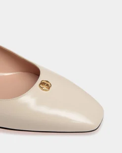 Sylt Pump In White Leather