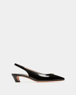 Sylt Slingback Pump in Black Leather