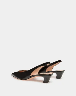 Sylt Slingback Pump in Black Leather