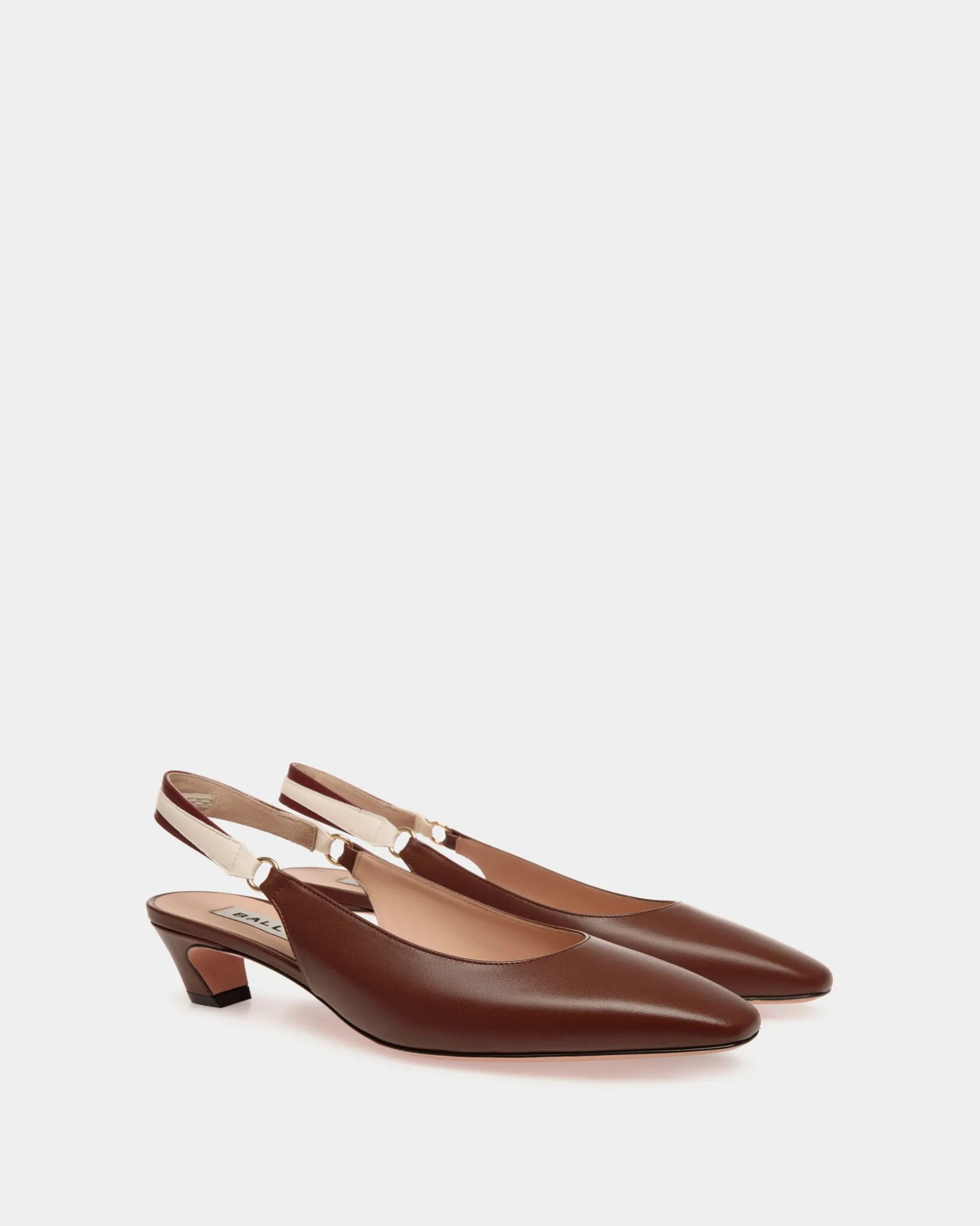 Sylt Slingback Pump In Brown Nappa Leather
