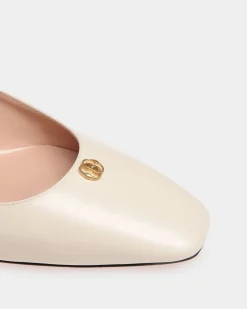 Sylt Slingback Pump In White Leather