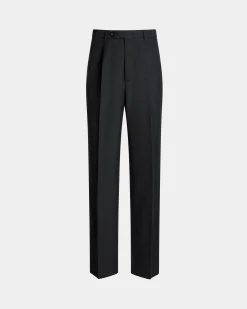 Tailored Pants In Dark Grey Wool Blend