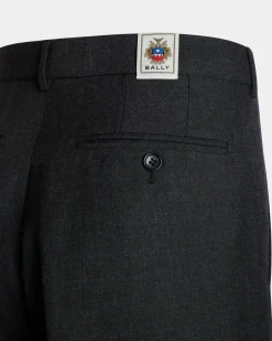 Tailored Pants In Dark Grey Wool Blend
