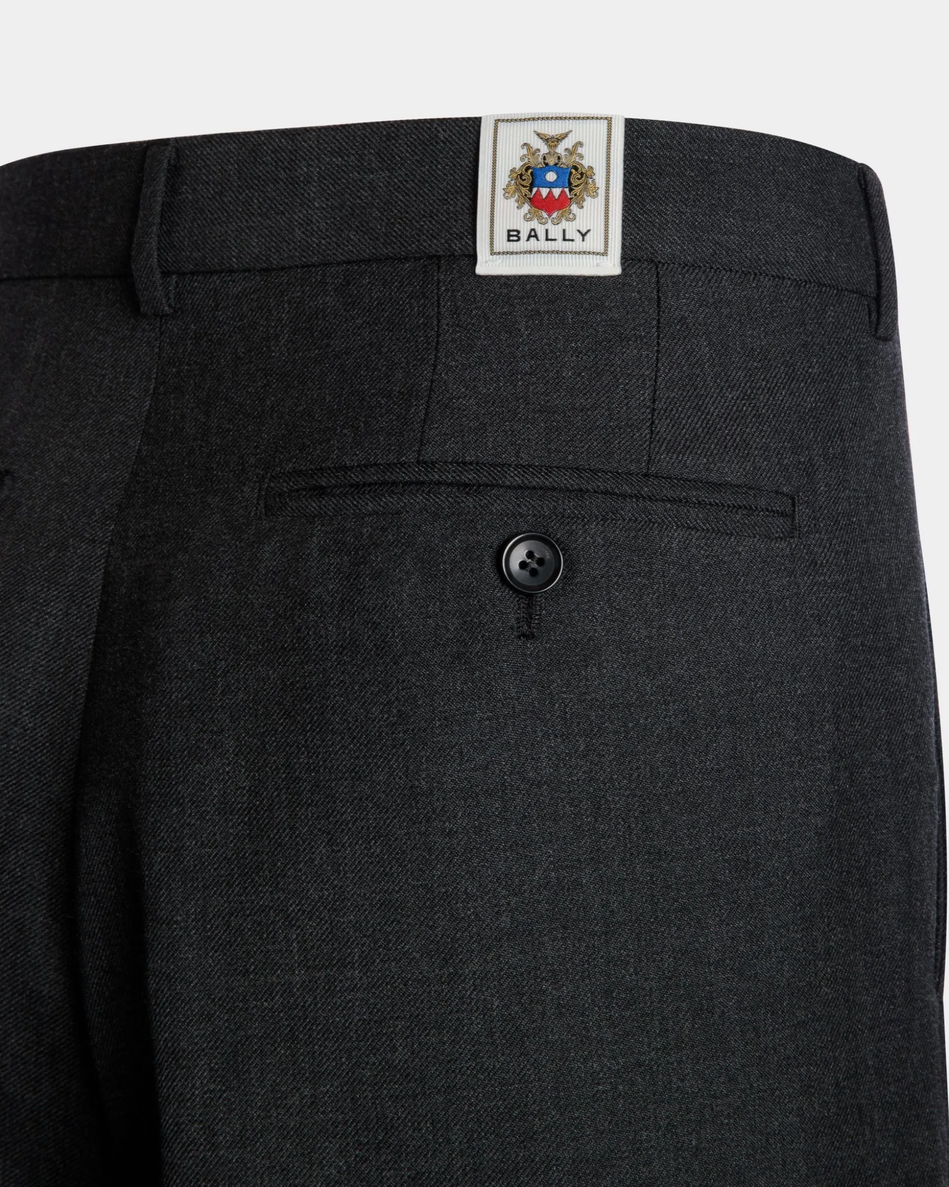 Tailored Pants In Dark Grey Wool Blend