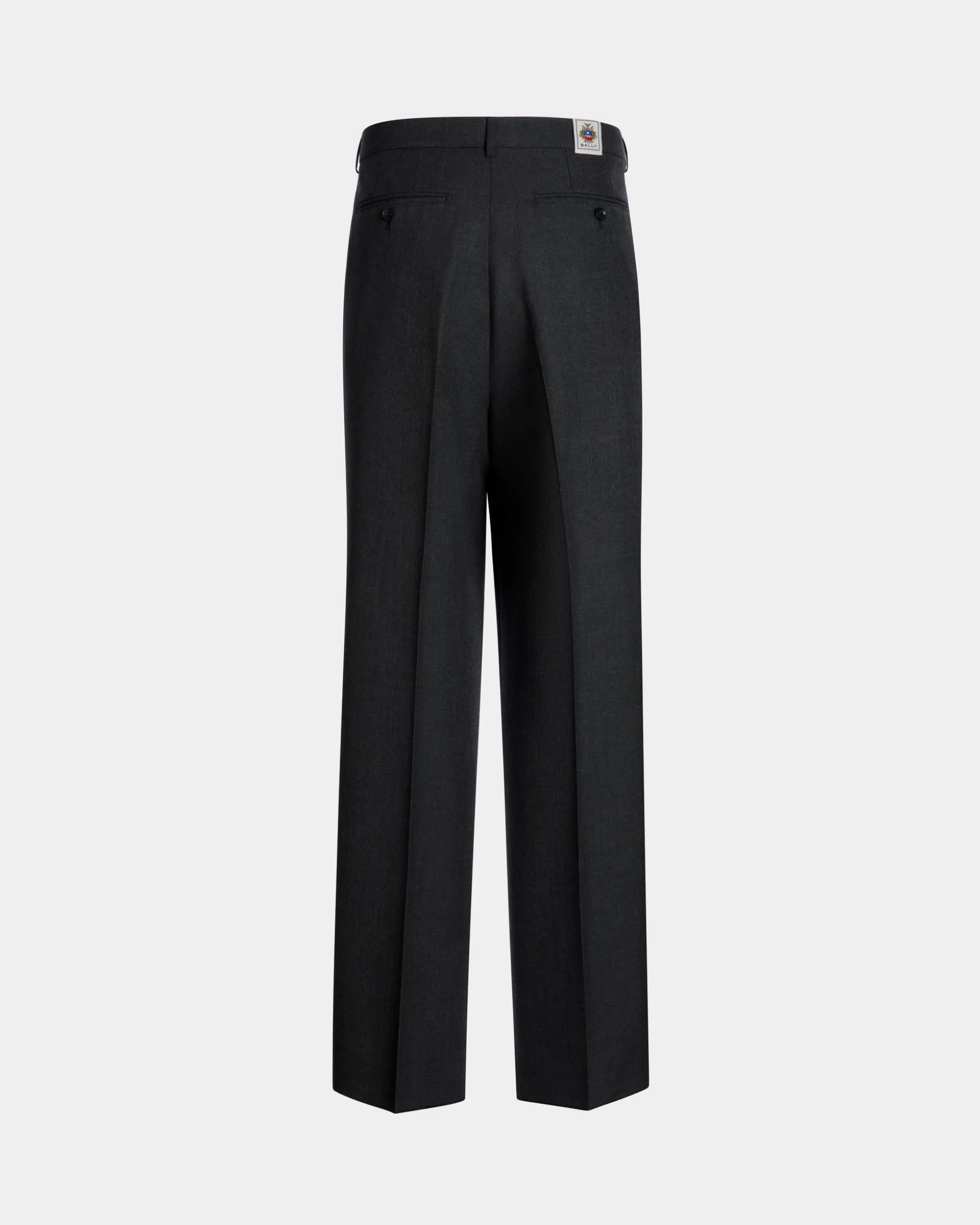 Tailored Pants In Dark Grey Wool Blend