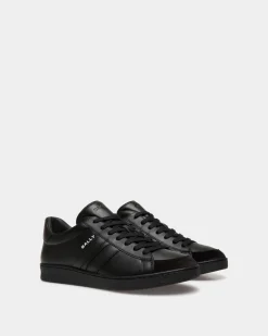 Tennis Sneaker In Black Leather