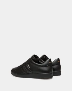 Tennis Sneaker In Black Leather